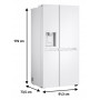 Réfrigérateur américain LG GSLC40SWPE Blanc