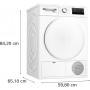 Sèche-linge WTH8300MFR pompe à chaleur BOSCH - 8 kg