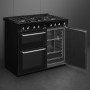 Piano de cuisson GAZ SMEG  CX103GMBL Esthétique Classica Concerto Noir 100 cm