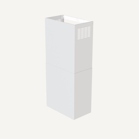 Extension de cheminée (partie haute + partie basse) 78cm en inox blanc