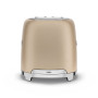 Toaster SMEG TSF01CHMEU champagne mat – vue de profil