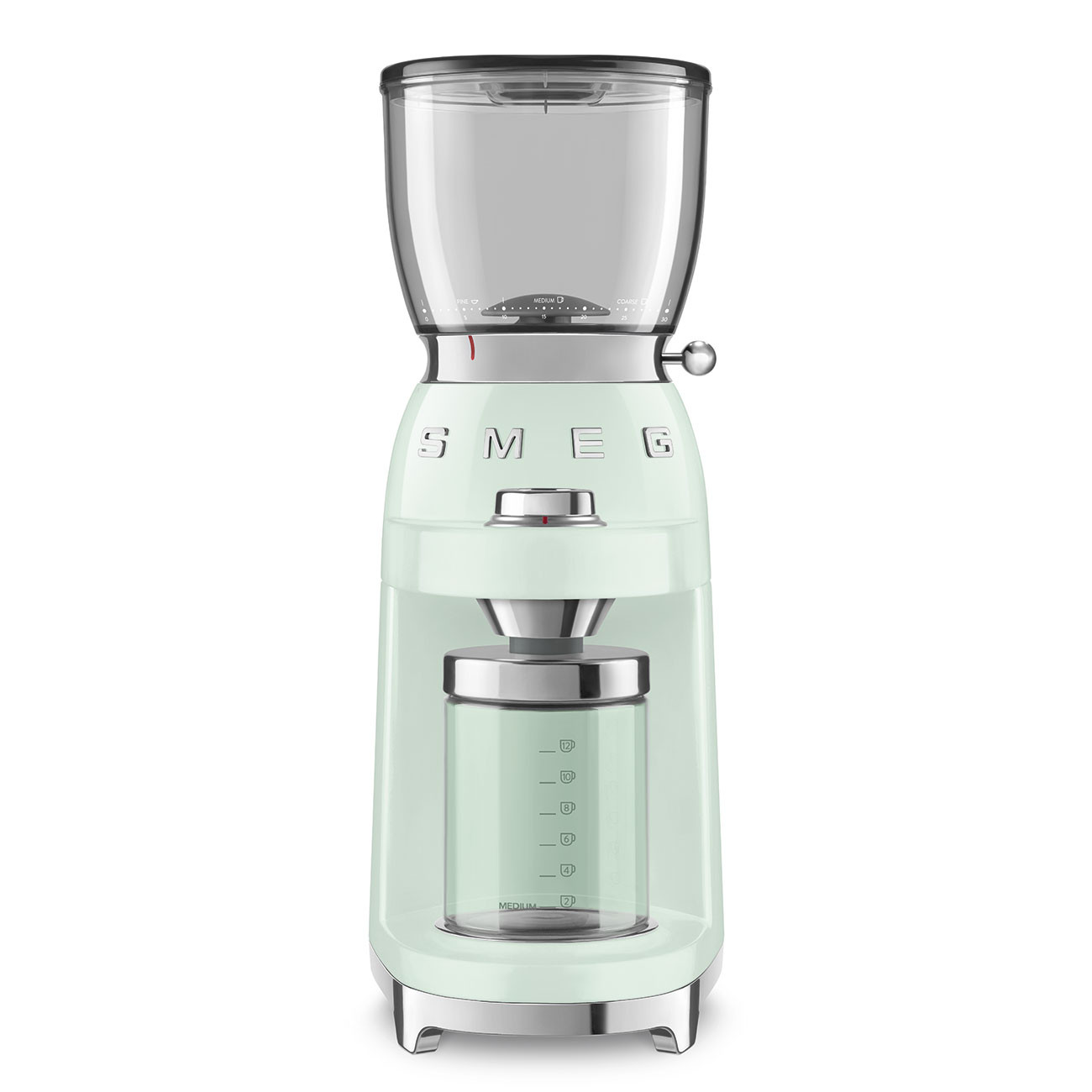 SMEG CGF11PGEU : Broyeur à Café Rétro Années 50 - Mouture Parfaite et Design Vert Pastel Élégant
