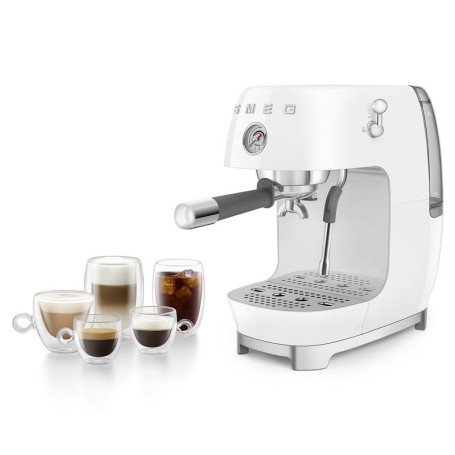 Machine à café Expresso cold brew manuelle SMEG Blanc ECF03WHEU