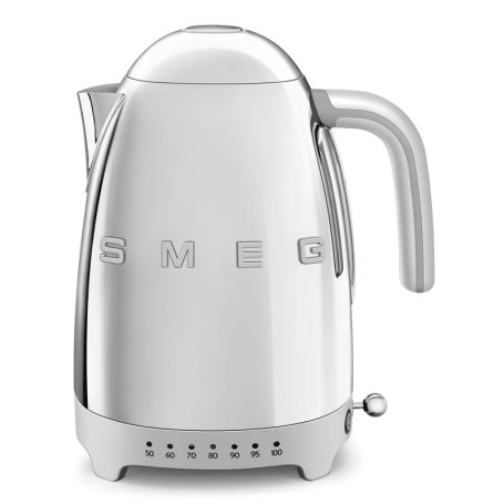 Bouilloire électrique thermostatée SMEG KLF04SSEU Chromé design "Années 50"