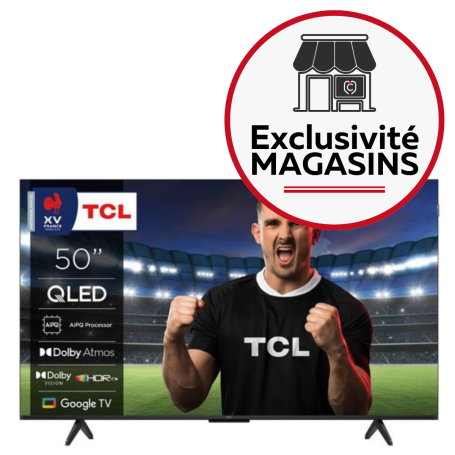 TV 4K QLED Google TV TCL 50P79K 50" 126 cm Exclusivité Magasin Pluneret
