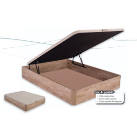 Lit coffre chêne naturel