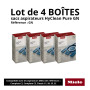 Lot de 4 boîtes de Sacs aspirateurs HyClean Pure GN - pour aspirateur MIELE