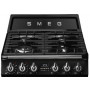Cuisinière GAZ  SMEG TR62BL VICTORIA NOIR - 60cm