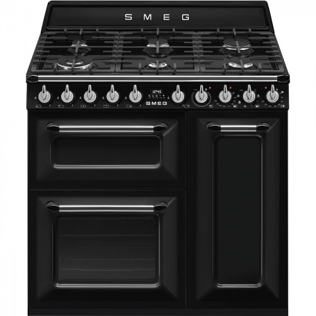 Piano de cuisson GAZ SMEG TR93BL - 90cm
