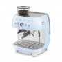 Machine à café Expresso manuelle avec broyeur intégré SMEG Bleu Azur EGF03PBEU