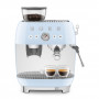 Machine à café Expresso manuelle avec broyeur intégré SMEG Bleu Azur EGF03PBEU