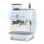 Machine à café Expresso manuelle avec broyeur intégré SMEG Bleu Azur EGF03PBEU