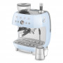 Machine à café Expresso manuelle avec broyeur intégré SMEG Bleu Azur EGF03PBEU