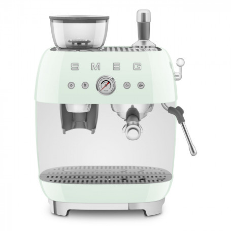 Machine à café Expresso manuelle avec broyeur intégré SMEG Vert d'eau EGF03PGEU