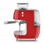 Machine à café Expresso manuelle avec broyeur intégré SMEG Rouge EGF03RDEU