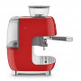 Machine à café Expresso manuelle avec broyeur intégré SMEG Rouge EGF03RDEU