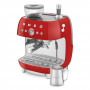 Machine à café Expresso manuelle avec broyeur intégré SMEG Rouge EGF03RDEU