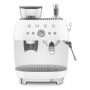 Machine à café Expresso manuelle avec broyeur intégré SMEG Blanc EGF03WHEU