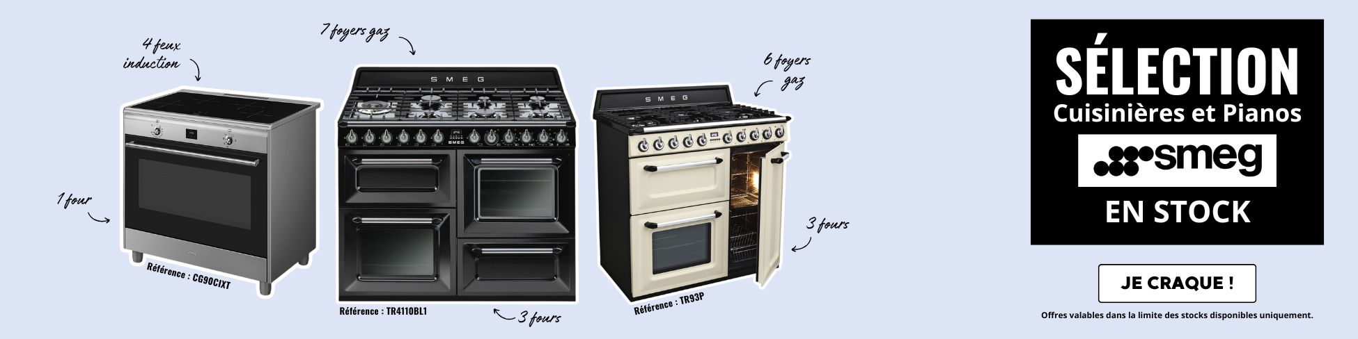 Piano de cuisson smeg pas cher